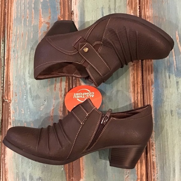 SOUL NWT Naturalizer Kariano Bootie Size 7 Ankle Boots Brown Comfort Shoes - Picture 9 of 11